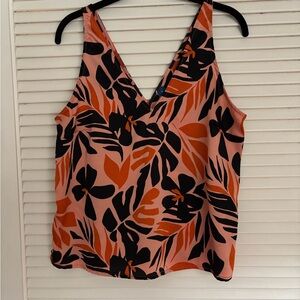 Old Navy Floral V-Neck Camisole - Pink and Black